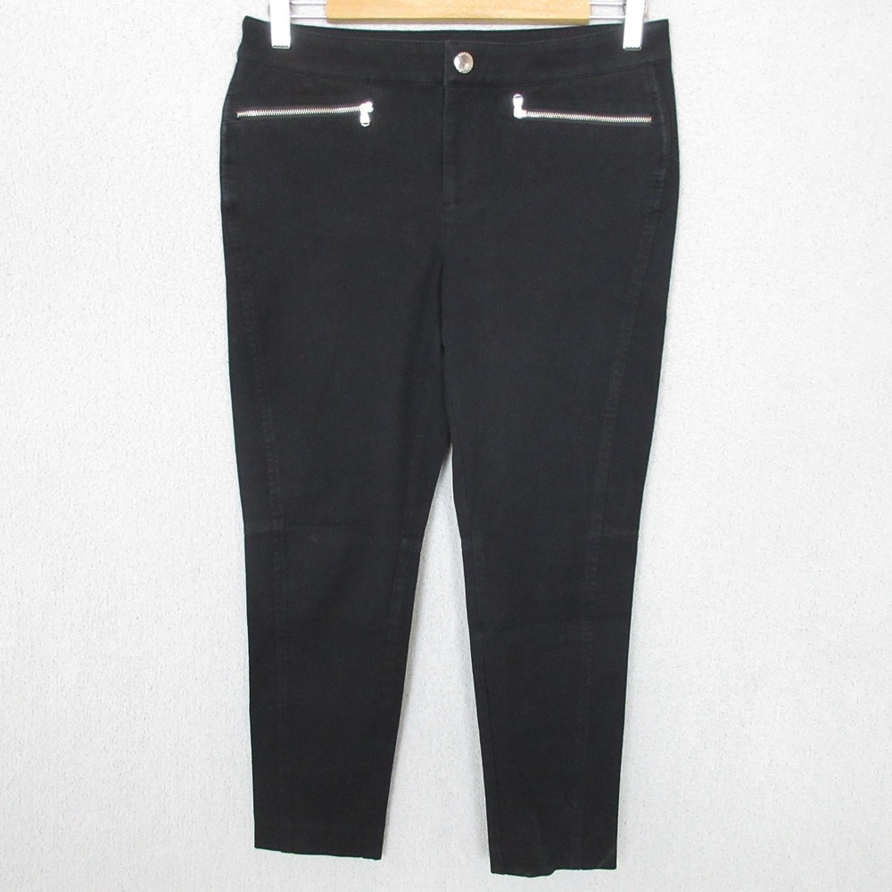 Lauren Ralph Lauren Womens Ponte‎ Knit Slim Leg Ankle Pants Black 6P